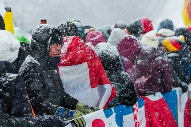 Winter Olympics in Milan Cortina 2026 Val di Fiemme, Italy 20260216. Sudden snowfall during the Men s Super Team Jump Large Hill in the Predazzo Ski jumping, Skispringen, Ski, nordisch Stadium during the Winter Olympics in Milan Cortina 2026. Photo: Lise Aserud NTB Val di Fiemme Italy EDITORIAL USE ONLY. RESTRICTED USE FOR BETTING COMPANIES Ref:_SPO1l2ha3aEb3I.jpg *** Winter Olympics in Milan Cortina 2026 Val di Fiemme, Italy 20260216 Sudden snowfall during the Men s Super Team Jump Large Hill in the Predazzo Ski Jumping Stadium during the Winter Olympics in Milan Cortina 2026 Photo Lise Aserud NTB Val di Fiemme Italy EDITORIAL USE ONLY RESTRICTED USE FOR BETTING COMPANIES  Copyright: xLisexAserudxx xNTBx