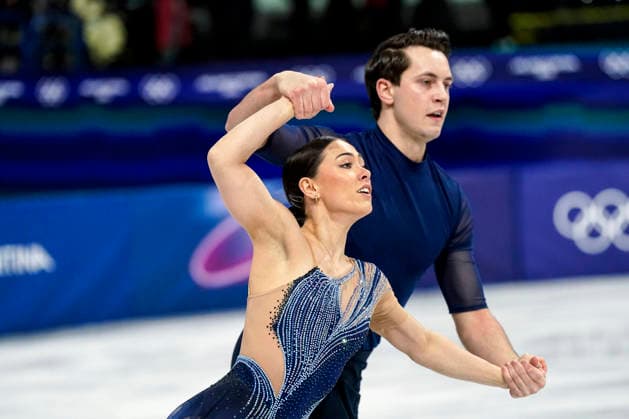 Anastasia Vaipan-law and Luke Digby of Great Britain perform during the Pair Skating Free Skating Final at the Milano Figure skating, Eiskunstlauf Arena in Milan, Italy on Monday, February 16, 2026. Vaipan-law and Digby scored a 112.99 making their total score 179.06.  OLY20260216928 RICHARDxELLIS