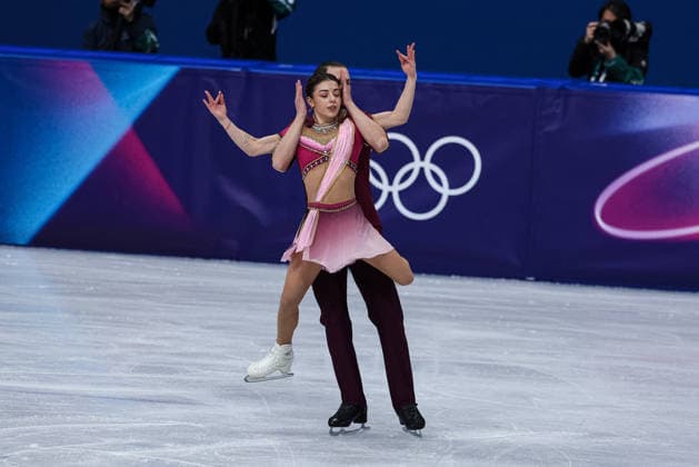 GIOCHI OLIMPICI - Olimpiadi Invernali Milano-Cortina 2026 - Figure skating, Eiskunstlauf - Pair Skating Karina Akopova Nikita Rakhmanin (ARM) during the Olympic Winter games, Winterspiele,Spiele, Summer games Milano-Cortina 2026, Pair Skating on February 16, 2026 at Milano Ice Skating Arena in Milan, Italy Cortina D Ampezzo Italy  Copyright: xIPAxSport ABACAx