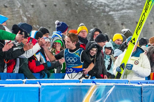 Winter Olympics in Milan Cortina 2026 Val di Fiemme, Italy 20260216. Kristoffer Eriksen Sundal during the Men s Super Team Jump Large Hill in the Predazzo Ski jumping, Skispringen, Ski, nordisch Stadium during the Winter Olympics in Milan Cortina 2026. Photo: Lise Aserud NTB Val di Fiemme Italy EDITORIAL USE ONLY. RESTRICTED USE FOR BETTING COMPANIES Ref:_SPOYiiZ-Dz8KbM.jpg *** Winter Olympics in Milan Cortina 2026 Val di Fiemme, Italy 20260216 Kristoffer Eriksen Sundal during the Men s Super Team Jump Large Hill in the Predazzo Ski Jumping Stadium during the Winter Olympics in Milan Cortina 2026 Photo Lise Aserud NTB Val di Fiemme Italy EDITORIAL USE ONLY RESTRICTED USE FOR BETTING COMPANIES  Copyright: xLisexAserudxx xNTBx