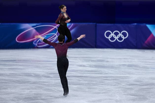 GIOCHI OLIMPICI - Olimpiadi Invernali Milano-Cortina 2026 - Figure skating, Eiskunstlauf - Pair Skating Annika Hocke Robert Kunkel (GER) during the Olympic Winter games, Winterspiele,Spiele, Summer games Milano-Cortina 2026, Pair Skating on February 16, 2026 at Milano Ice Skating Arena in Milan, Italy Cortina D Ampezzo Italy  Copyright: xIPAxSport ABACAx