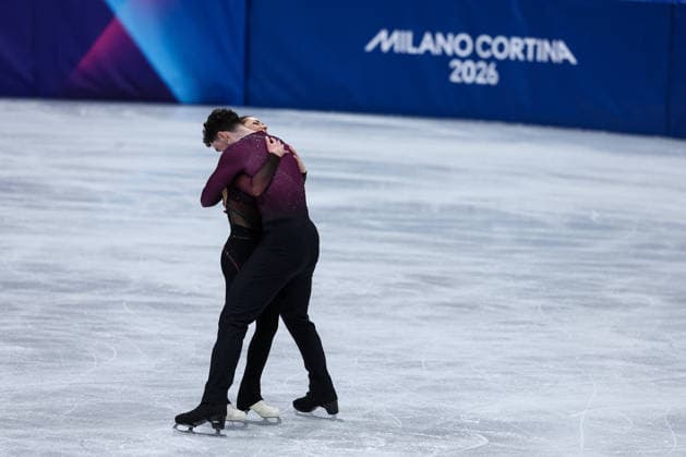GIOCHI OLIMPICI - Olimpiadi Invernali Milano-Cortina 2026 - Figure skating, Eiskunstlauf - Pair Skating Annika Hocke Robert Kunkel (GER) during the Olympic Winter games, Winterspiele,Spiele, Summer games Milano-Cortina 2026, Pair Skating on February 16, 2026 at Milano Ice Skating Arena in Milan, Italy Cortina D Ampezzo Italy  Copyright: xIPAxSport ABACAx