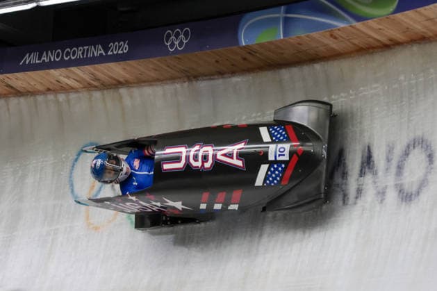 Eloana Taylor Meyers from United States competes during the Olympic Winter games, Winterspiele,Spiele, Summer games Milano-Cortina 2026, Bobsleigh Women s Monobob, Gold Medal race on February 16, 2026 at Cortina Sliding Center in Cortina d Ampezzo, Italy.  Copyright: xLucianoxMariaxBisi IPAxSportx xipa-agency.netx xx IPA_71618933 IPA_Agency_IPA71618933