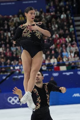 Italian s Rebecca Ghilardi Filippo Ambrosini compete during the pairs Figure skating, Eiskunstlauf short program at the 2026 Winter Olympics, at the Milano Cortina 2026 Winter Olympics, in Milan (Italy) February 16, 2026 (Photo Gian Mattia D Alberto LaPresse)  Copyright: xGianxMattiaxD Alberto LaPressex