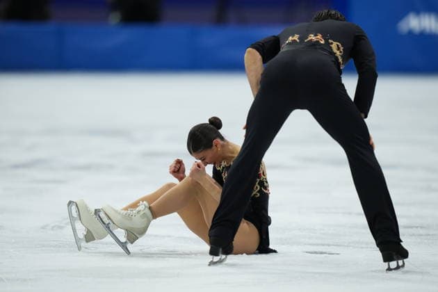 Italian s Rebecca Ghilardi Filippo Ambrosini compete during the pairs Figure skating, Eiskunstlauf short program at the 2026 Winter Olympics, at the Milano Cortina 2026 Winter Olympics, in Milan (Italy) February 16, 2026 (Photo Gian Mattia D Alberto LaPresse)  Copyright: xGianxMattiaxD Alberto LaPressex