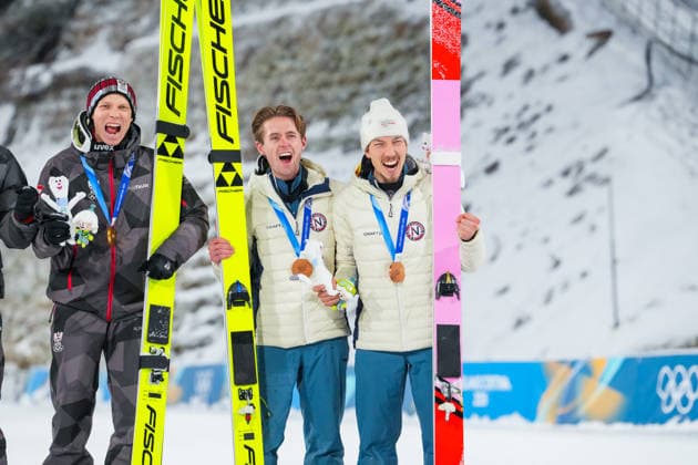 Winter Olympics in Milan Cortina 2026 Val di Fiemme, Italy 20260216. Kristoffer Eriksen Sundal during the Men s Super Team Jump Large Hill in the Predazzo Ski jumping, Skispringen, Ski, nordisch Stadium during the Winter Olympics in Milan Cortina 2026. Photo: Lise Aserud NTB Val di Fiemme Italy EDITORIAL USE ONLY. RESTRICTED USE FOR BETTING COMPANIES Ref:_SPOLVzTEbzRvu0.jpg *** Winter Olympics in Milan Cortina 2026 Val di Fiemme, Italy 20260216 Kristoffer Eriksen Sundal during the Men s Super Team Jump Large Hill in the Predazzo Ski Jumping Stadium during the Winter Olympics in Milan Cortina 2026 Photo Lise Aserud NTB Val di Fiemme Italy EDITORIAL USE ONLY RESTRICTED USE FOR BETTING COMPANIES  Copyright: xLisexAserudxx xNTBx