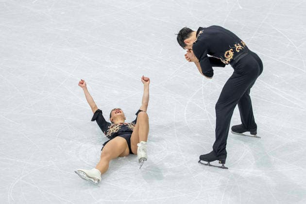 Figure skating, Eiskunstlauf - Milano Cortina 2026 Winter Olympics: Day 10 Rebecca Ghilardi and partner Filippo Ambrosini of Team Italy compete during Pair Skating - Free Skating on day ten of the Milano Cortina 2026 Winter Olympic Games, Olympische Spiele, Olympia, OS at Milano Ice Skating Arena on February 16, 2026 in Milan, Italy. Cortina d Ampezzo Italy  Copyright: xAndrzejxIwanczukx originalFilename:iwanczuk-figuresk260216_npW95.jpg