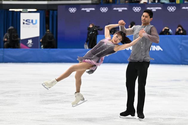 CHAN Emily HOWE Spencer Akira (USA) during Figure skating, Eiskunstlauf Olympic Winter games, Winterspiele,Spiele, Summer games Milano-Cortina 2026 in Milano, Italy, February 16 2026  Copyright: xFilippoxTomasi IPAxSportx xipa-agency.netx xx IPA_71619203 IPA_Agency_IPA71619203