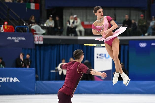 AKOPOVA Karina RAKHMANIN Nikita (ARM) during Figure skating, Eiskunstlauf Olympic Winter games, Winterspiele,Spiele, Summer games Milano-Cortina 2026 in Milano, Italy, February 16 2026  Copyright: xFilippoxTomasi IPAxSportx xipa-agency.netx xx IPA_71619169 IPA_Agency_IPA71619169
