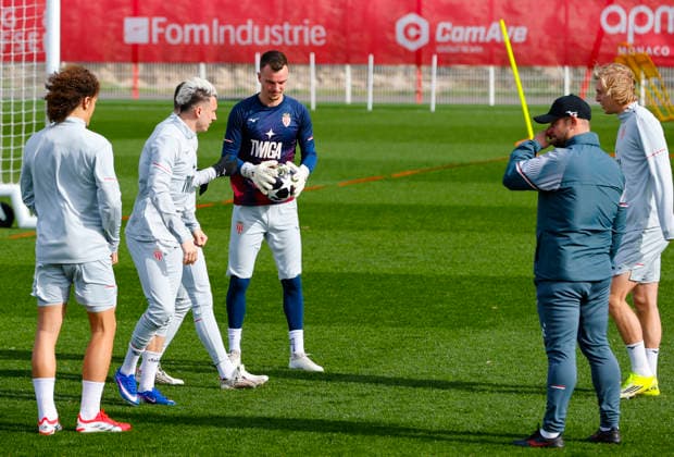La Turbie, France February 16, 2026 UEFA Champions League 2025 26 AS Monaco Paris Saint Germain PSG Training Session with swiss german Goal Keeper Philipp Köhn Koehn UEFA Champions League 2025 26 AS Monaco vs PSG Paris