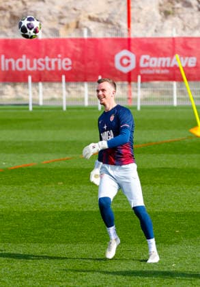 La Turbie, France February 16, 2026 UEFA Champions League 2025 26 AS Monaco Paris Saint Germain PSG Training Session with swiss german Goal Keeper Philipp Köhn Koehn UEFA Champions League 2025 26 AS Monaco vs PSG Paris