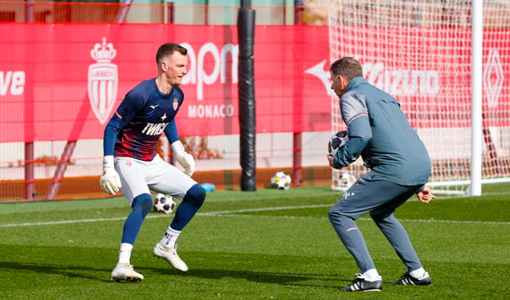 La Turbie, France February 16, 2026 UEFA Champions League 2025 26 AS Monaco Paris Saint Germain PSG Training Session with swiss german Goal Keeper Philipp Köhn Koehn UEFA Champions League 2025 26 AS Monaco vs PSG Paris
