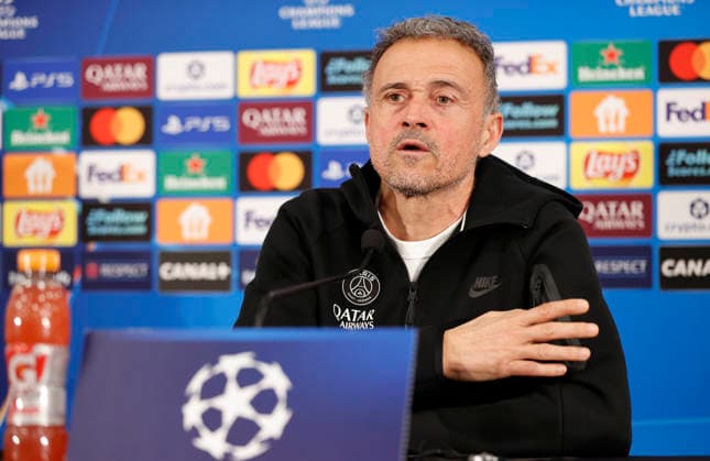La Turbie, France February 16, 2026 UEFA Champions League 2025 26 AS Monaco Paris Saint Germain PSG Press Conference with PSG Head Coach Luis Enrique UEFA Champions League 2025 26 AS Monaco vs PSG Paris