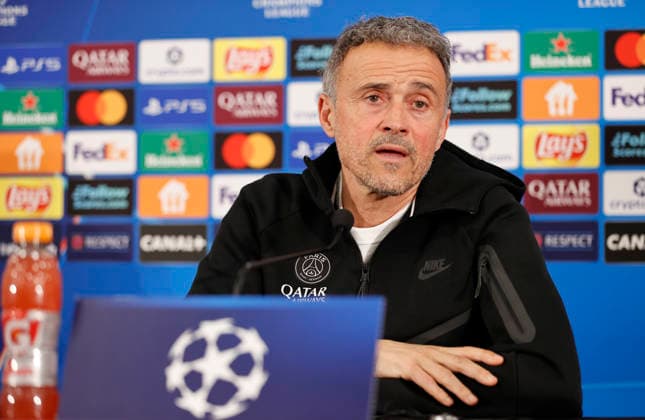 La Turbie, France February 16, 2026 UEFA Champions League 2025 26 AS Monaco Paris Saint Germain PSG Press Conference with PSG Head Coach Luis Enrique UEFA Champions League 2025 26 AS Monaco vs PSG Paris