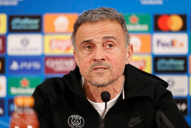 La Turbie, France February 16, 2026 UEFA Champions League 2025 26 AS Monaco Paris Saint Germain PSG Press Conference with PSG Head Coach Luis Enrique UEFA Champions League 2025 26 AS Monaco vs PSG Paris