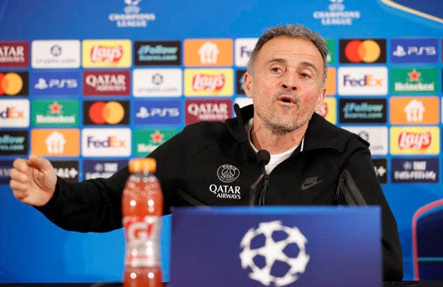 La Turbie, France February 16, 2026 UEFA Champions League 2025 26 AS Monaco Paris Saint Germain PSG Press Conference with PSG Head Coach Luis Enrique UEFA Champions League 2025 26 AS Monaco vs PSG Paris