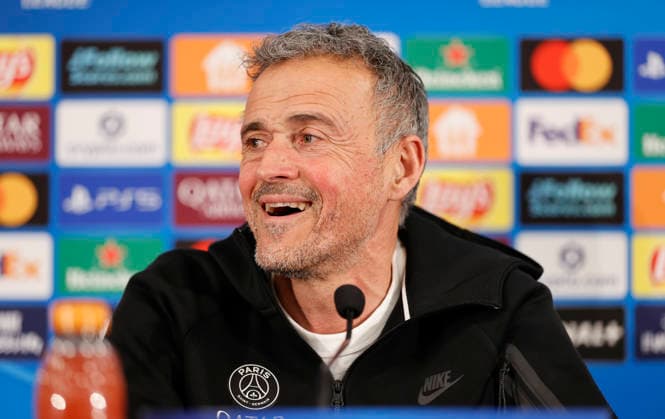 La Turbie, France February 16, 2026 UEFA Champions League 2025 26 AS Monaco Paris Saint Germain PSG Press Conference with PSG Head Coach Luis Enrique UEFA Champions League 2025 26 AS Monaco vs PSG Paris