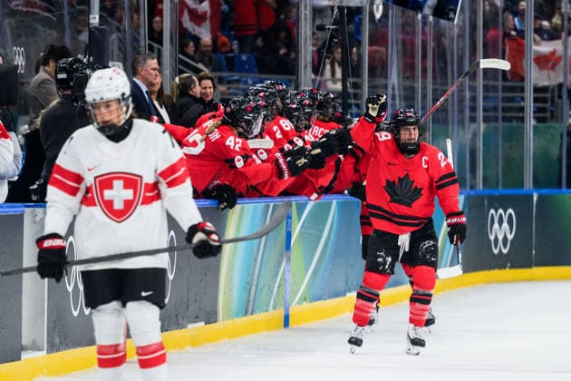 260216 Marie-Philip Poulin of Canada celebrates after scoring the 2-0 goal in the women s Ice hockey, Eishockey semifinal between Canada and Switzerland during day 10 of the 2026 Winter Olympics on February 16, 2026 in Milan. Photo: Emma Wallskog BILDBYRAN kod EW EW0639 ishockey ice hockey Olympic Games, Olympische Spiele, Olympia, OS olympics winter olympics os ol olympiska spel vinter-os olympiske leker milano cortina 2026 milan cortina 2026 milano cortina 2026 olympic games milano cortina 2026 winter olympic games milano cortina-os milano cortina-ol vinter-ol 10 bbeng kanada canada schweiz switzerland dam semifinal jubel *** 260216 Marie Philip Poulin of Canada celebrates after scoring the 2 0 goal in the women s ice hockey semifinal between Canada and Switzerland during day 10 of the 2026 Winter Olympics on February 16, 2026 in Milan Photo Emma Wallskog BILDBYRAN kod EW EW0639 ishockey ice hockey olympic games olympics winter olympics os ol olympiska spel vinter os olympiske leker milano cortina 2026 milan cortina 2026 milano cortina 2026 olympic games milano cortina 2026 winter olympic games milano cortina os milano cortina ol vinter ol 10 bbeng kanada canada schweiz switzerland dam semifinal jubel  Copyright: EMMAxWALLSKOG BB260216EW097