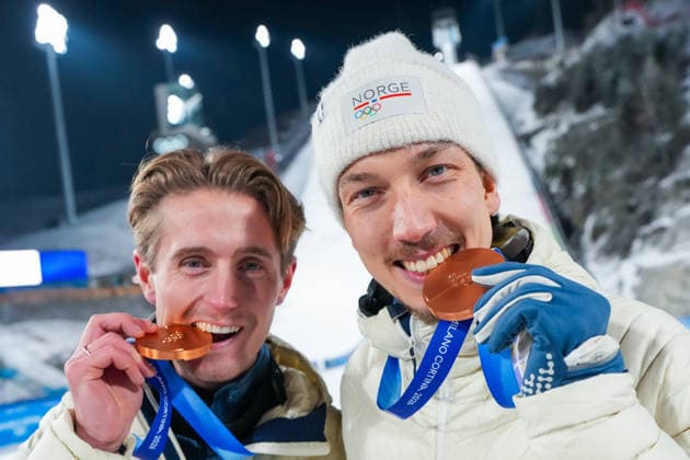 Winter Olympics in Milan Cortina 2026 Val di Fiemme, Italy 20260216. Kristoffer Eriksen Sundal during the Men s Super Team Jump Large Hill in the Predazzo Ski jumping, Skispringen, Ski, nordisch Stadium during the Winter Olympics in Milan Cortina 2026. Photo: Lise Aserud NTB Val di Fiemme Italy EDITORIAL USE ONLY. RESTRICTED USE FOR BETTING COMPANIES Ref:_SPOdx9qY_prfkA.jpg *** Winter Olympics in Milan Cortina 2026 Val di Fiemme, Italy 20260216 Kristoffer Eriksen Sundal during the Men s Super Team Jump Large Hill in the Predazzo Ski Jumping Stadium during the Winter Olympics in Milan Cortina 2026 Photo Lise Aserud NTB Val di Fiemme Italy EDITORIAL USE ONLY RESTRICTED USE FOR BETTING COMPANIES  Copyright: xLisexAserudxx xNTBx