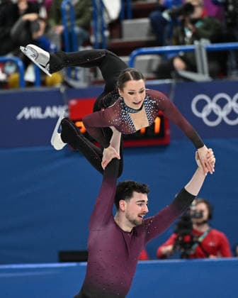 GIOCHI OLIMPICI - Olimpiadi Invernali Milano-Cortina 2026 - Figure skating, Eiskunstlauf HOCKE Annika KUNKEL Robert (GER) during Figure Skating, Olympic Winter games, Winterspiele,Spiele, Summer games Milano-Cortina 2026 in Milano, Italy, February 16 2026 Cortina D Ampezzo Italy  Copyright: xIPAxSport ABACAx