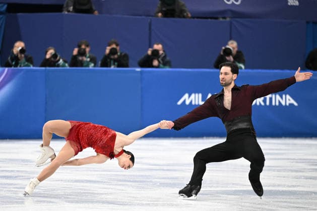 GIOCHI OLIMPICI - Olimpiadi Invernali Milano-Cortina 2026 - Figure skating, Eiskunstlauf STELLATO-DUDEK Deanna DESCHAMPS Maxime (CAN) during Figure Skating, Olympic Winter games, Winterspiele,Spiele, Summer games Milano-Cortina 2026 in Milano, Italy, February 16 2026 Cortina D Ampezzo Italy  Copyright: xIPAxSport ABACAx
