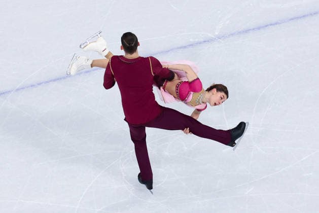 (260216) -- MILAN, Feb. 16, 2026 -- Karina Akopova (R) Nikita Rakhmanin of Armenia compete during the Figure skating, Eiskunstlauf pair skating free skating match at the Milan-Cortina 2026 Olympic Winter games, Winterspiele,Spiele, Summer games in Milan, Italy, Feb. 15, 2026. ) (MICO2026)ITALY-MILAN-OLYMPIC WINTER GAMES-FIGURE SKATING-PAIR SKATING-FREE SKATING ChenxYichen 