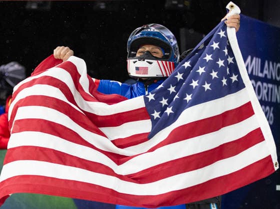February 16, 2026, Cortina D ampezzo, Lombardy, Italy: Elana Meyers Taylor of the USA won gold in the Women s Monobob at the Cortina Sliding Centre for the Milano Cortina 2026 Winter Olympics. Cortina D ampezzo Italy - ZUMAsc5_ 20260216_oly_sc5_008 Copyright: xErichxSchlegelx