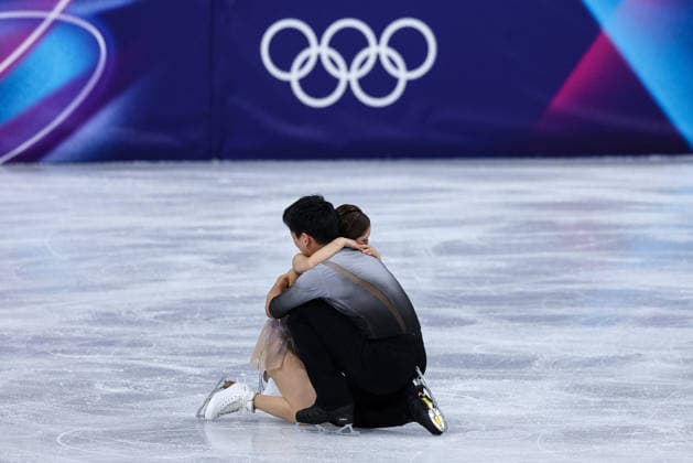 GIOCHI OLIMPICI - Olimpiadi Invernali Milano-Cortina 2026 - Figure skating, Eiskunstlauf - Pair Skating Riku Miura Ryuichi Kihara (JPN) during the Olympic Winter games, Winterspiele,Spiele, Summer games Milano-Cortina 2026, Pair Skating on February 16, 2026 at Milano Ice Skating Arena in Milan, Italy Cortina D Ampezzo Italy  Copyright: xIPAxSport ABACAx