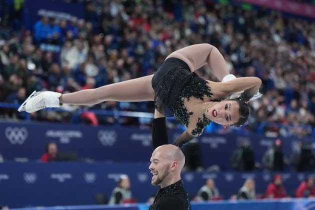 February 16, 2026, Milan, ITALY: United States Ellie Kam and Danny O Shea compete during the pairs free skate Figure skating, Eiskunstlauf event at the 2026 Winter Olympics, in Milan, on Monday, Feb. 16, 2026. Canada News - February 16, 2026  - ZUMAc35_ 20260216_zaf_c35_175 Copyright: xDarrylxDyckx