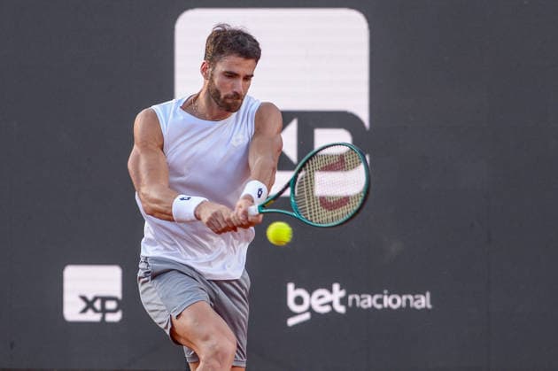 rio open, etapa do ATP, Tennis Herren world tour 500 Rio de Janeiro (RJ), 02 16 2026 - Rio Open ATP 500 RJ - Andrea Pellegrino (Italy) during the Rio Open, a stage of the ATP World Tour 500, which takes place at the Jockey Club Brasileiro in Gavea, South Zone of Rio de Janeiro, this Monday, February 16, 2026. (Foto: Clever Felix Thenews2 imago images) SPO  Copyright: xCleverxFelixx