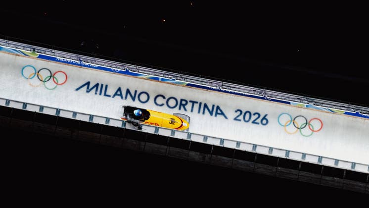 OLYMPICS - Winter Olympic Games, Olympische Spiele, Olympia, OS Milano Cortina 2026 CORTINA D AMPEZZO,ITALY,16.FEB.26 - OLYMPICS, BOBSLEIGH - Winter Olympic Games Milano Cortina 2026, monobob, women. Image shows Kim Kalicki (GER).  GEPAxpictures xAlexanderxSolc