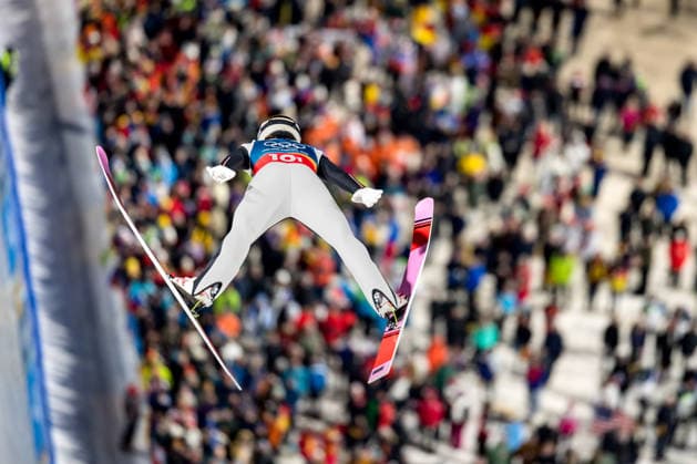 OLYMPICS - Winter Olympic Games, Olympische Spiele, Olympia, OS Milano Cortina 2026 PREDAZZO,ITALY,16.FEB.26 - OLYMPICS, Ski jumping, Skispringen, Ski, nordisch - Winter Olympic Games Milano Cortina 2026, large hill, Super Team, men. Image shows Felix Trunz (SUI).  GEPAxpictures xMatthiasxTrinkl