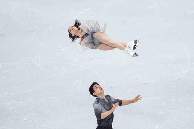Milano Cortina 2026 Winter Olympics MILAN, ITALY - FEBRUARY 16: Riku Miura and Ryuichi Kihara of Japan perform during the pairs free skating program at the Milano Cortina 2026 Olympic Winter games, Winterspiele,Spiele, Summer games at Milano Ice Skating Arena in Milan, Italy, on February 16, 2026. Cemal Yurttas Anadolu Milan Italy. Editorial use only. Please get in touch for any other usage.  Copyright: x2026xAnadoluxCemalxYurttasx