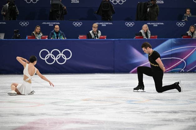 GIOCHI OLIMPICI - Olimpiadi Invernali Milano-Cortina 2026 - Figure skating, Eiskunstlauf PEREIRA Lia MICHAUD Trennt (CAN) during Figure Skating, Olympic Winter games, Winterspiele,Spiele, Summer games Milano-Cortina 2026 in Milano, Italy, February 16 2026 Cortina D Ampezzo Italy  Copyright: xIPAxSport ABACAx