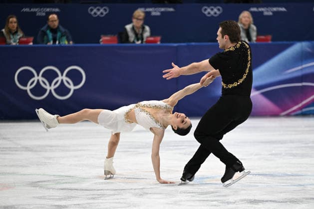GIOCHI OLIMPICI - Olimpiadi Invernali Milano-Cortina 2026 - Figure skating, Eiskunstlauf PEREIRA Lia MICHAUD Trennt (CAN) during Figure Skating, Olympic Winter games, Winterspiele,Spiele, Summer games Milano-Cortina 2026 in Milano, Italy, February 16 2026 Cortina D Ampezzo Italy  Copyright: xIPAxSport ABACAx