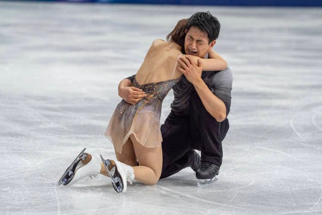 February 16, 2026, Milan, Lombardy, Italy: Riku Miura (12-1) and Ryuichi Kihara (12-2) of Japan perform during the Figure skating, Eiskunstlauf Pair Skating Free Skating Finals at the Milano Ice Skating Arena during the 2026 Milano Cortina Winter Olympics in Milan, Italy. Miura and Kihara go on to win the gold medal. Olympics 2026: Milano Cortina: Figure Skating Pair Skating Free Skating Finals  - ZUMAa161 20260216_oly_a161_239 Copyright: xWalterxG.xArcex