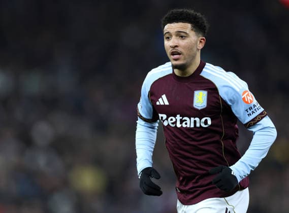 Aston Villa v Brighton & Hove Albion - Premier League Jadon Sancho of Aston Villa running during the Premier League match between Aston Villa and Brighton & Hove Albion at Villa Park on February 11, 2026 in Birmingham, England. WARNING! This Photograph May Only Be Used For Newspaper And Or Magazine Editorial Purposes. May Not Be Used For Publications Involving 1 player, 1 Club Or 1 Competition Without Written Authorisation From Football DataCo Ltd. For Any Queries, Please Contact Football DataCo Ltd on +44 (0) 207 864 9121 Birmingham Villa Park England United Kingdom Copyright: xAllstarxPicturexLibraryxLtdx