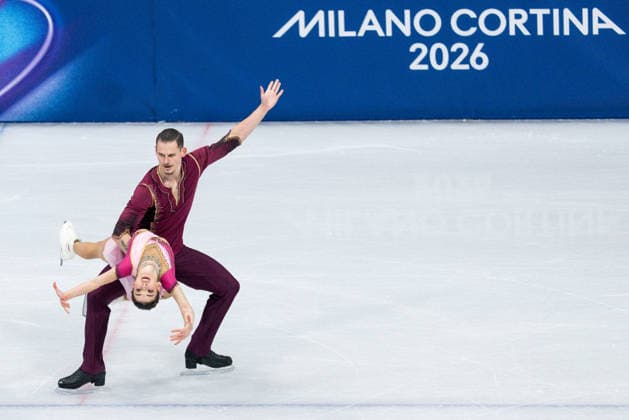 Figure skating, Eiskunstlauf - Milano Cortina 2026 Winter Olympics: Day 10 Karina Akopova, Nikita Rakhmanin during Milano Cortina 2026 Winter Olympics Figure Skating Pair Skating at Milano Ice Skating Arena in Milan on February 16, 2026 Milan Italy  Copyright: xFotoxOlimpikx originalFilename:jastrzebowski-figuresk260216_np2QF.jpg