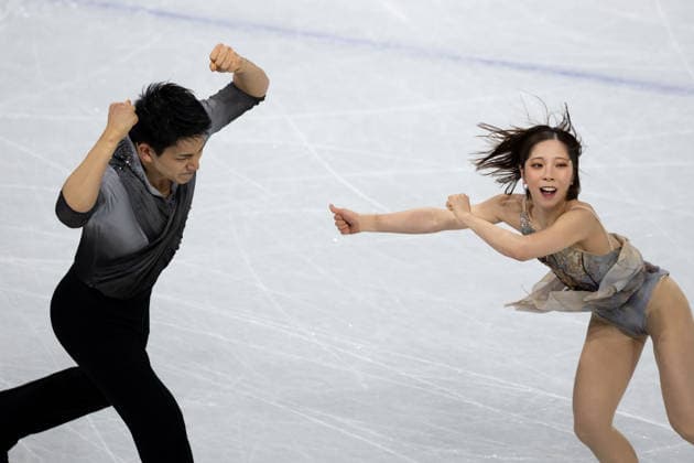 February 16, 2026, Milano, Lombardy, Italy: Riku Miura of Japan and Ryuichi Kihara of Japan perform in the Figure skating, Eiskunstlauf Pair Skating Free Skate during the 2026 Winter Olympics at the Milano Ice Skating Arena on Monday in Milano. Riku Miura and Ryuichi Kihara are the first Japanese to win pairs. Olympics 2026: Milano Cortina: Figure Skating Pairs  - ZUMAj89_ 20260216_oly_j89_058 Copyright: xPaulxKitagakixJr.x