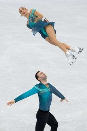 February 16, 2026, Milano, Lombardy, Italy: Anastasiia Metelkina of Georgia and Luka Berulava of Georgia perform in the Figure skating, Eiskunstlauf Pair Skating Free Skate during the 2026 Winter Olympics at the Milano Ice Skating Arena on Monday in Milano. Anastasiia Metelkina and Luka Berulava won the silver medal in Figure Skating Pair Skating. Milano Italy - ZUMAj89_ 20260216_oly_j89_079 Copyright: xPaulxKitagakixJr.x