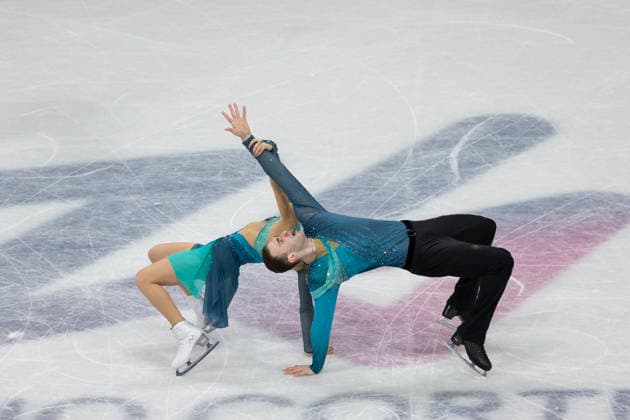February 16, 2026, Milano, Lombardy, Italy: Anastasiia Metelkina of Georgia and Luka Berulava of Georgia react after their performance in the Figure skating, Eiskunstlauf Pair Skating Free Skate during the 2026 Winter Olympics at the Milano Ice Skating Arena on Monday in Milano. Anastasiia Metelkina and Luka Berulava won the silver medal in Figure Skating Pair Skating. Milano Italy - ZUMAj89_ 20260216_oly_j89_087 Copyright: xPaulxKitagakixJr.x
