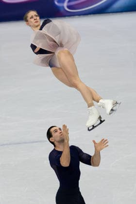 February 16, 2026, Milano, Lombardy, Italy: Minerva Fabienne Hase of Germany and Nikita Volodin of Germany perform in the Figure skating, Eiskunstlauf Pair Skating Free Skate during the 2026 Winter Olympics at the Milano Ice Skating Arena on Monday in Milano. Minerva Fabienne Hase and Nikita Volodin won the bronze medal. Olympics 2026: Milano Cortina: Figure Skating Pairs  - ZUMAj89_ 20260216_oly_j89_092 Copyright: xPaulxKitagakixJr.x