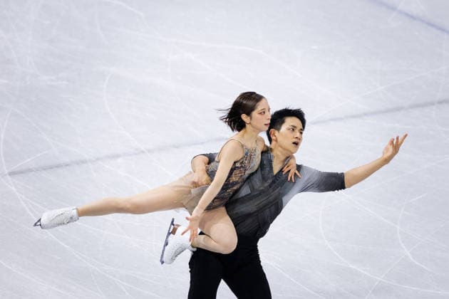 Winter Olympics - Pair Skating Free Figure skating, Eiskunstlauf Final AJ Riku Miura and partner Ryuichi Kihara of Team Japan compete during Pair Skating - Free Skating on day ten of the Milano Cortina 2026 Winter Olympic Games, Olympische Spiele, Olympia, OS at Milano Ice Skating Arena on February 16, 2026 in Milan, Italy. Photo by Alexis Jumeau ABACAPRESS.COM Milan  Copyright: xJumeauxAlexis ABACAx