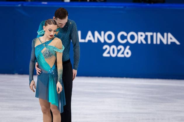Winter Olympics - Pair Skating Free Figure skating, Eiskunstlauf Final AJ Anastasiia Metelkina and partner Luka Berulava of Team Georgia compete during Pair Skating - Free Skating on day ten of the Milano Cortina 2026 Winter Olympic Games, Olympische Spiele, Olympia, OS at Milano Ice Skating Arena on February 16, 2026 in Milan, Italy. Photo by Alexis Jumeau ABACAPRESS.COM Milan  Copyright: xJumeauxAlexis ABACAx