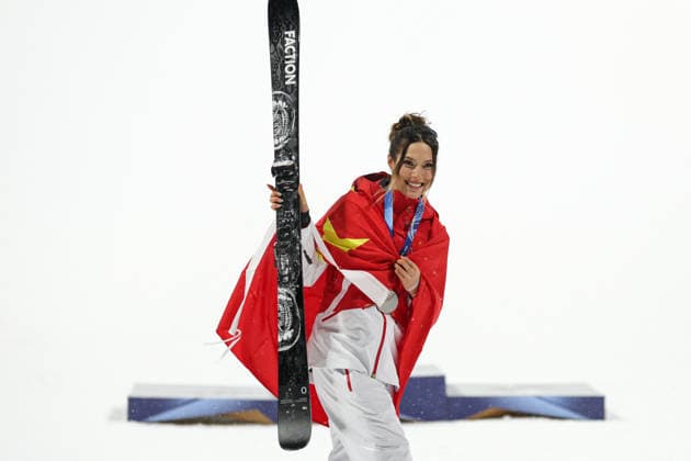 LIVIGNO, ITALY - FEBRUARY 16: Silver medalist Eileen Gu Ailing of Team China celebrates after competing in the Women s Freeski Big Air Final on day ten of the Milano Cortina 2026 Winter Olympic Games, Olympische Spiele, Olympia, OS at Livigno Snow Park on February 16, 2026 in Livigno, Italy.  Copyright: xCHINASPORTSx 111621938963