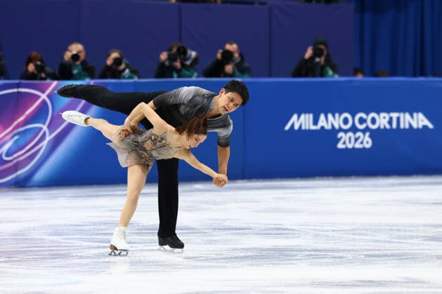 February 16, 2026, Milan, Lombardy, Italy: MIURA RIKU and KIHARA RYUICHI of Japan skate their Free Skating in the Pairs of the Figure skating, Eiskunstlauf at the Milano Cortina 2026 Winter Olympic Games, Olympische Spiele, Olympia, OS Olympics 2026: Milano Cortina: Figure Skating Pairs  - ZUMAc179 20260216_oly_c179_319 Copyright: xMickaelxChavetx