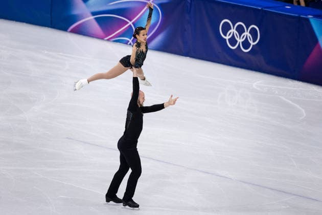 Winter Olympics - Pair Skating Free Figure skating, Eiskunstlauf Final AJ Ellie Kam and partner Danny O Shea of Team United States compete during Pair Skating - Free Skating on day ten of the Milano Cortina 2026 Winter Olympic Games, Olympische Spiele, Olympia, OS at Milano Ice Skating Arena on February 16, 2026 in Milan, Italy. Photo by Alexis Jumeau ABACAPRESS.COM Milan  Copyright: xJumeauxAlexis ABACAx