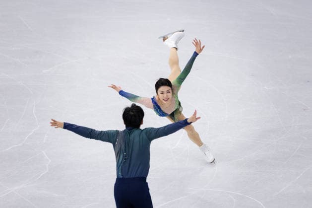 Winter Olympics - Pair Skating Free Figure skating, Eiskunstlauf Final AJ Wenjing Sui and partner Cong Han of Team People s Republic of China compete during Pair Skating - Free Skating on day ten of the Milano Cortina 2026 Winter Olympic Games, Olympische Spiele, Olympia, OS at Milano Ice Skating Arena on February 16, 2026 in Milan, Italy. Photo by Alexis Jumeau ABACAPRESS.COM Milan  Copyright: xJumeauxAlexis ABACAx