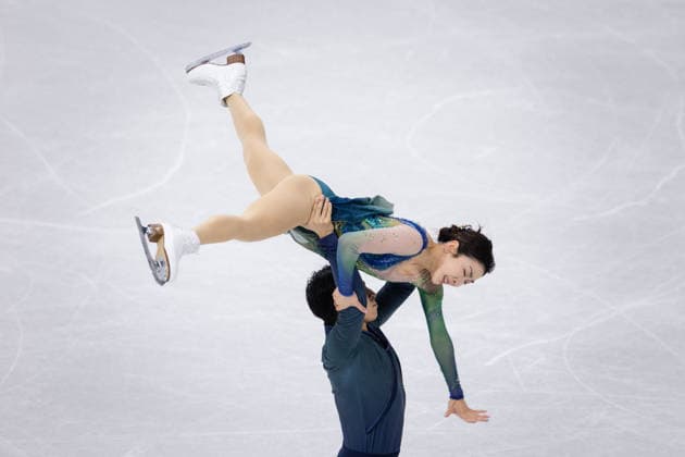 Winter Olympics - Pair Skating Free Figure skating, Eiskunstlauf Final AJ Wenjing Sui and partner Cong Han of Team People s Republic of China compete during Pair Skating - Free Skating on day ten of the Milano Cortina 2026 Winter Olympic Games, Olympische Spiele, Olympia, OS at Milano Ice Skating Arena on February 16, 2026 in Milan, Italy. Photo by Alexis Jumeau ABACAPRESS.COM Milan  Copyright: xJumeauxAlexis ABACAx