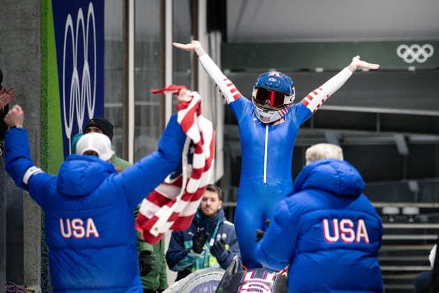 Kaillie ARMBRUSTER HUMPHRIES, Monobob Women, Milano Cortina 2026 Olympic Games, Olympische Spiele, Olympia, OS 16-02-2026 *** Kaillie ARMBRUSTER HUMPHRIES, Monobob Women, Milano Cortina 2026 Olympic Games 16 02 2026 Copyright: HMBxMedia MarcxNiemeyer